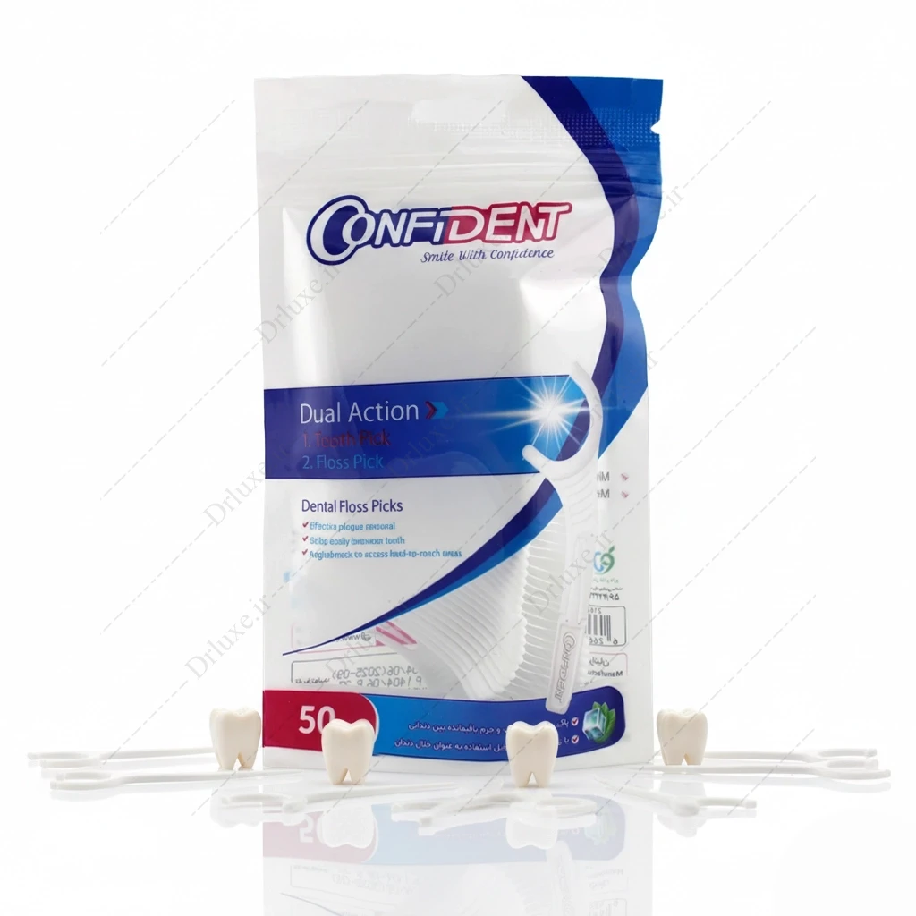 نخ دندان کمانی دوکاره کانفیدنت 50 عدد